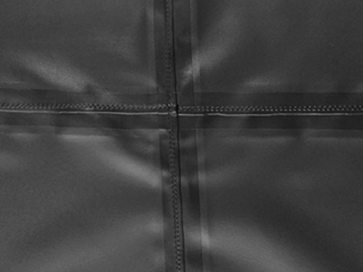 Close-up of taped internal seam