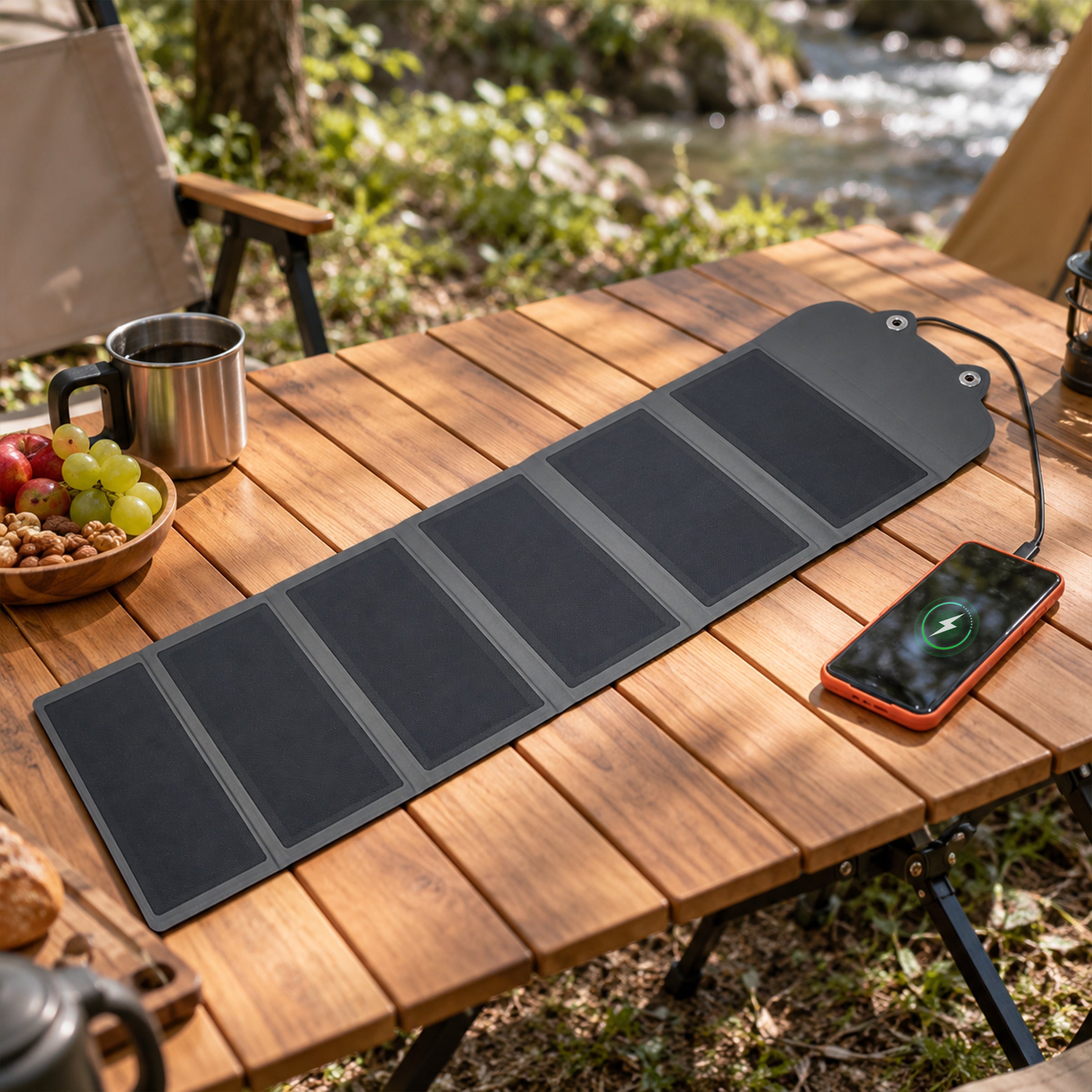 Portable folding solar panel