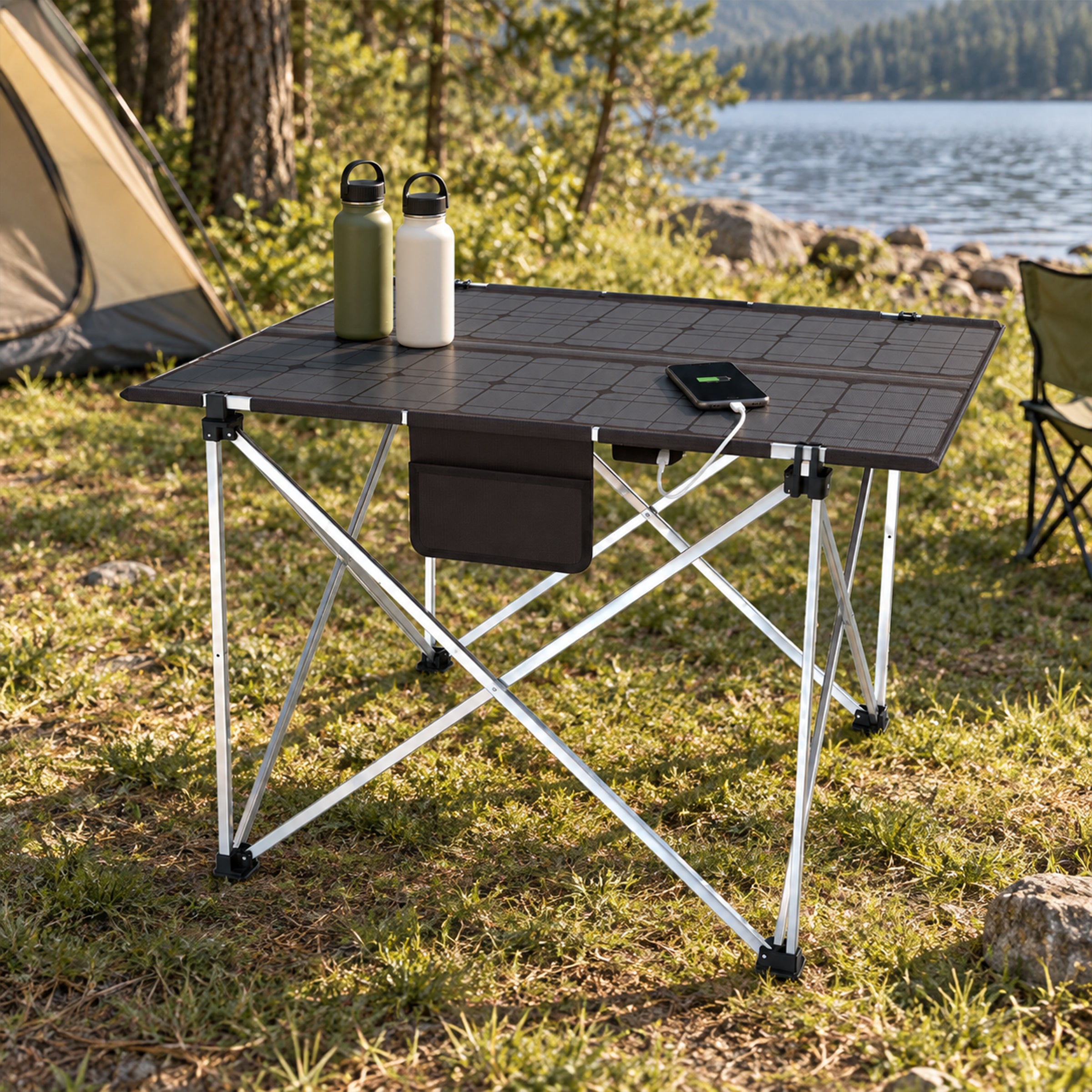 Solar outdoor table
