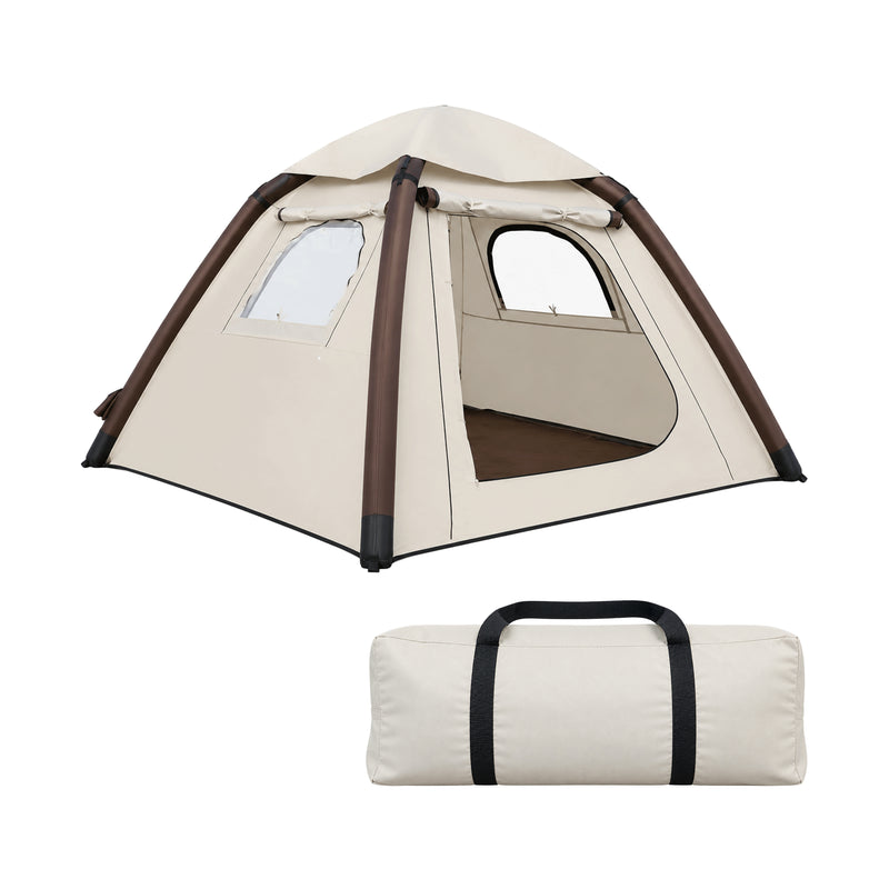 Beige inflatable tent without solar roof