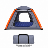 Gray tent without solar roof. Blue mattress not included.