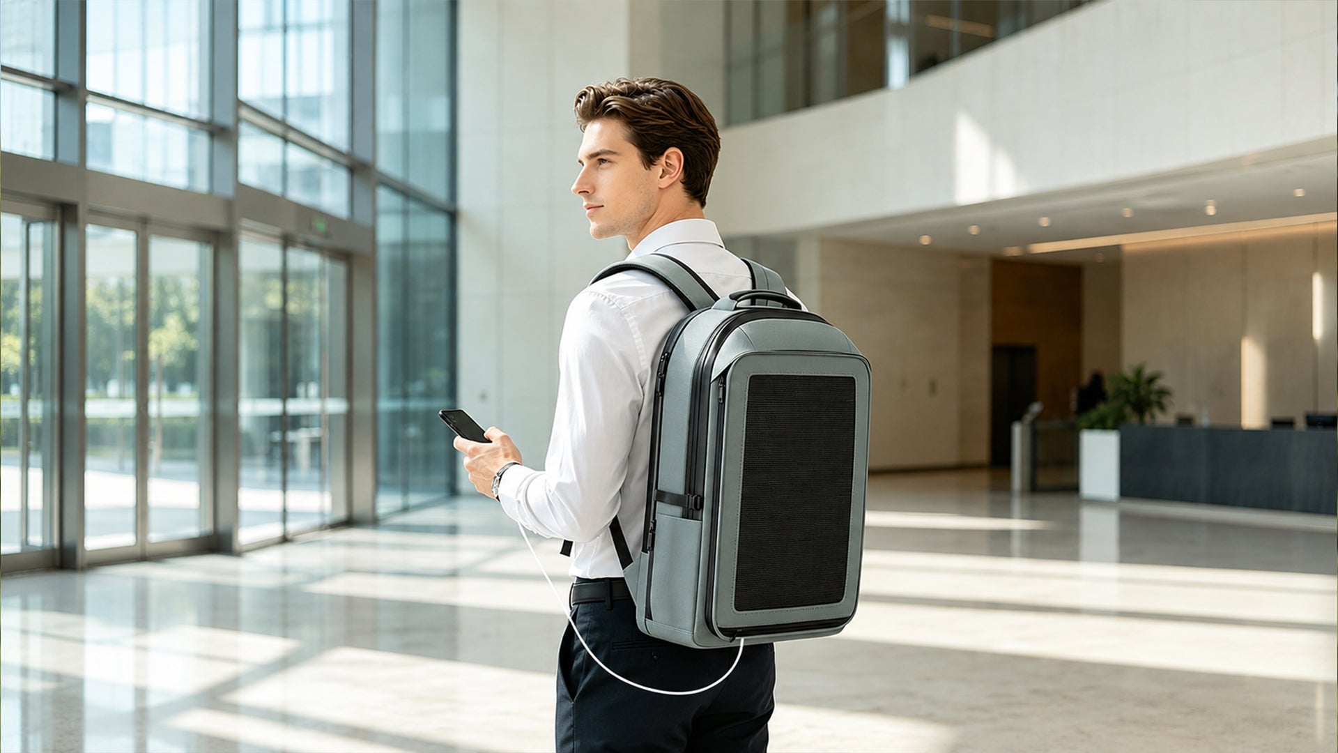 LINKSOLAR 30W solar backpack used for travel