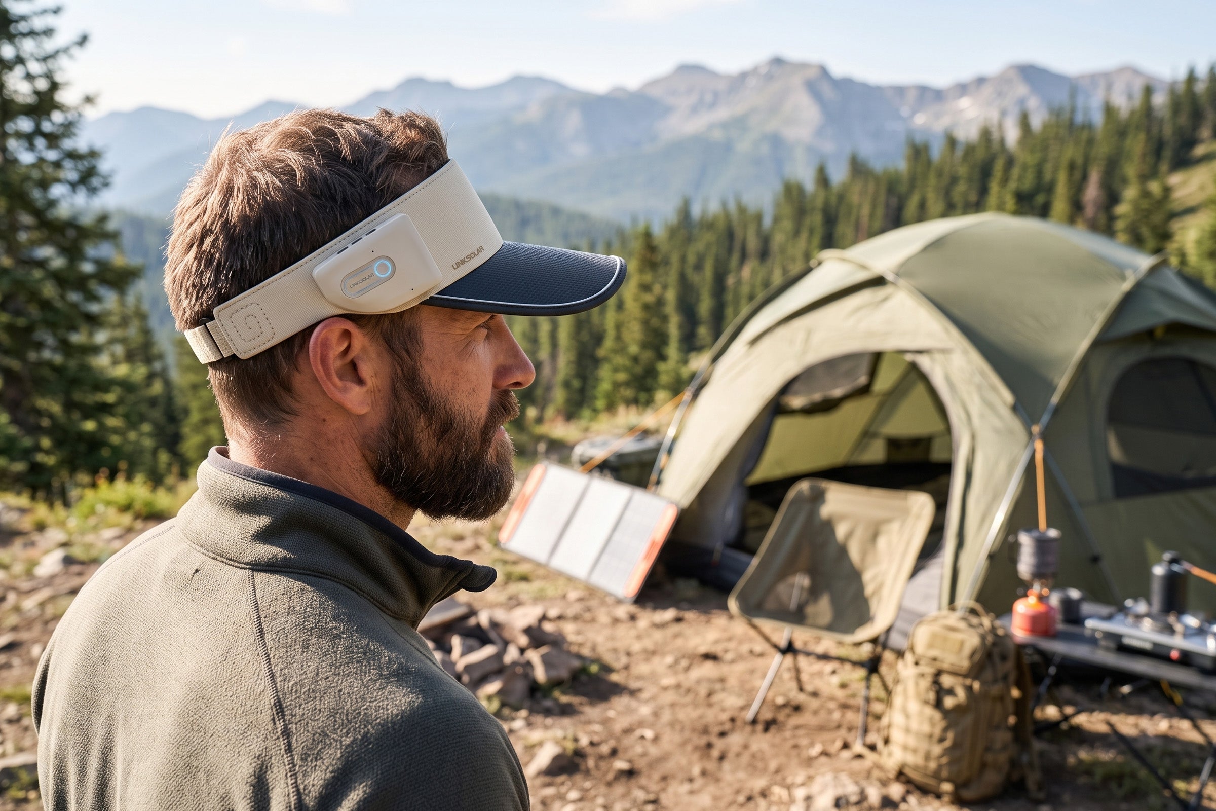 LINKSOLAR members enjoying an outdoor campsite
