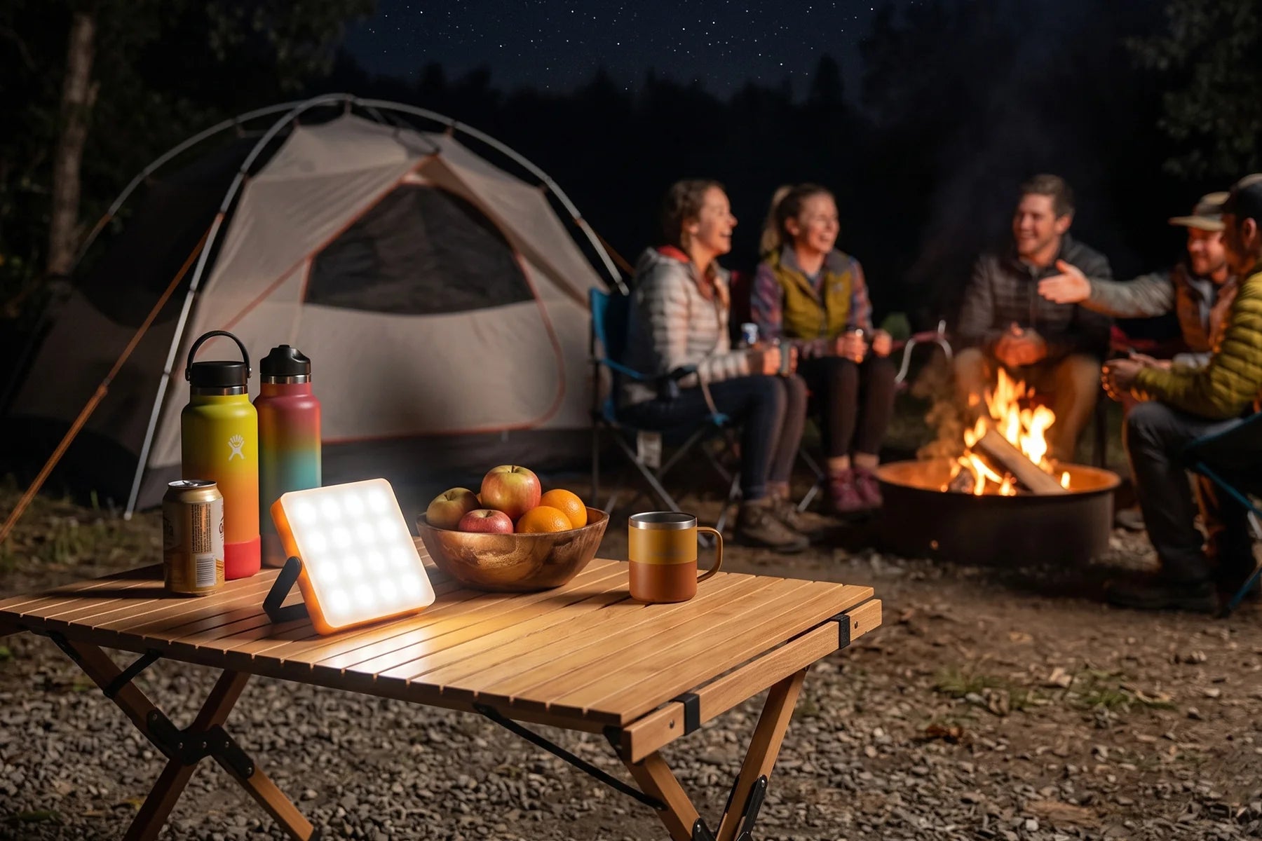 LINKSOLAR camping light at night