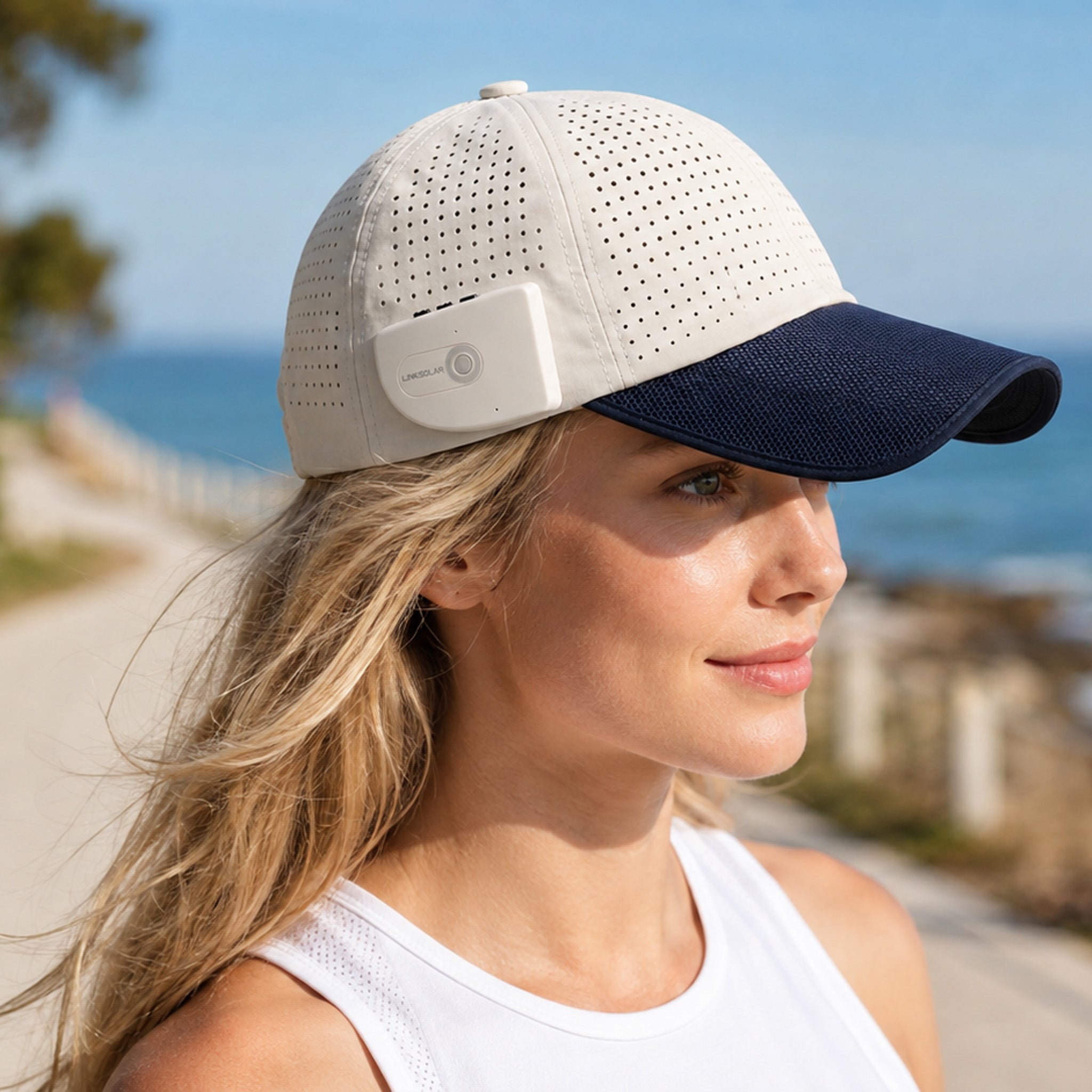 LINKSOLAR Solar Audio Cap for outdoor leisure