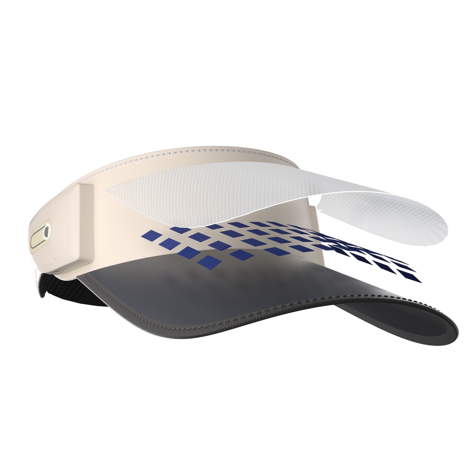 Exploded view of the LINKSOLAR Solar Audio Visor brim construction