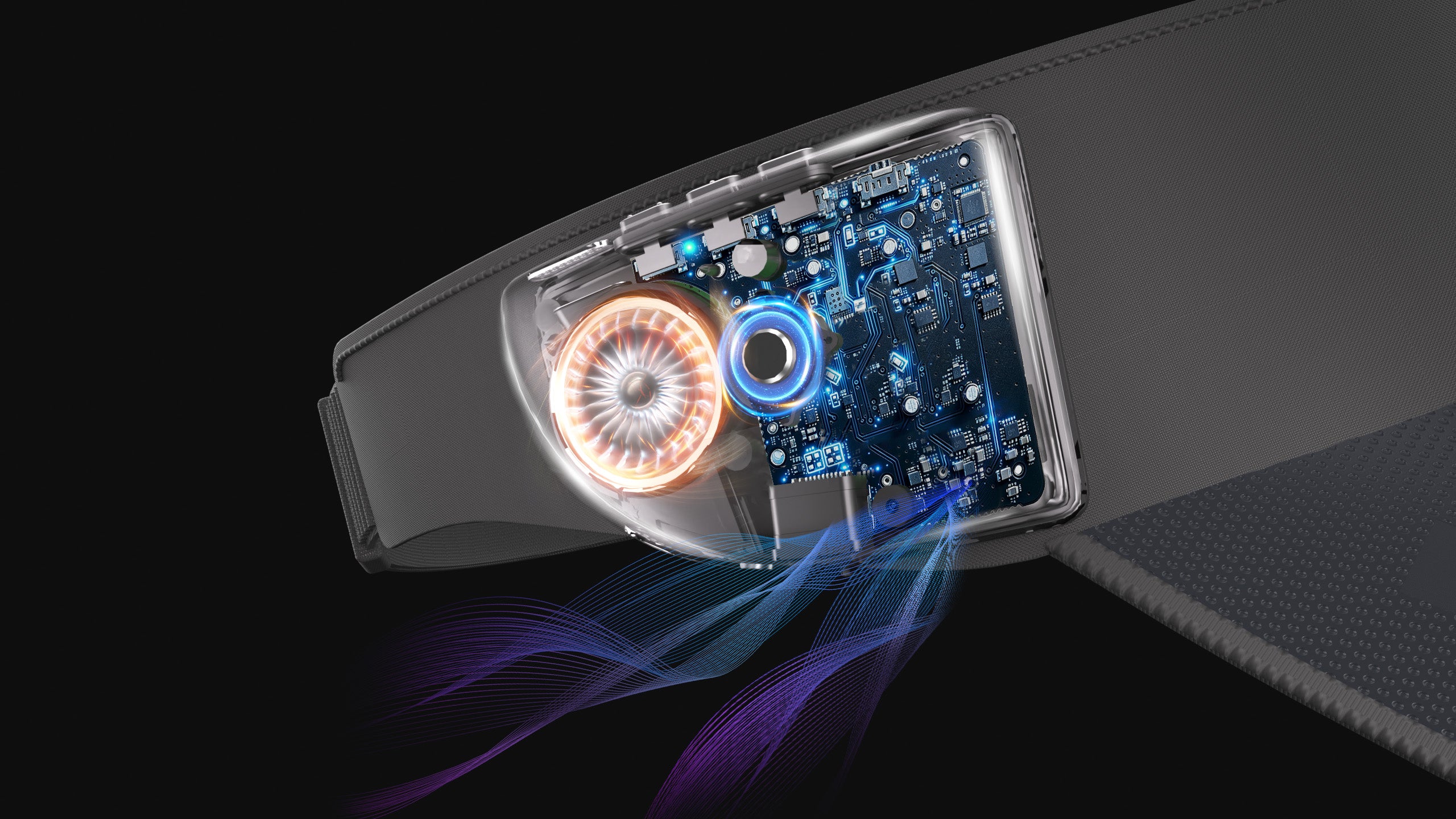 Internal audio module structure of the LINKSOLAR Solar Audio Visor