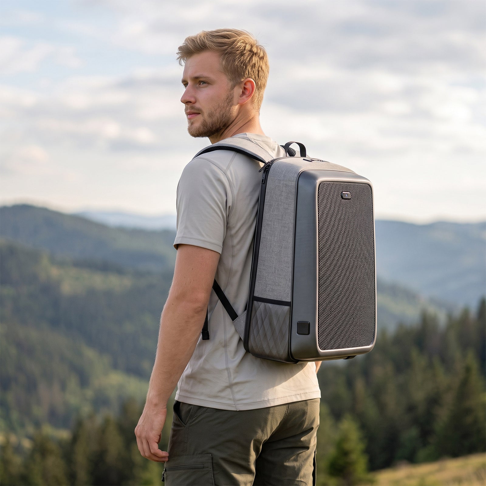13W solar backpack used for travel