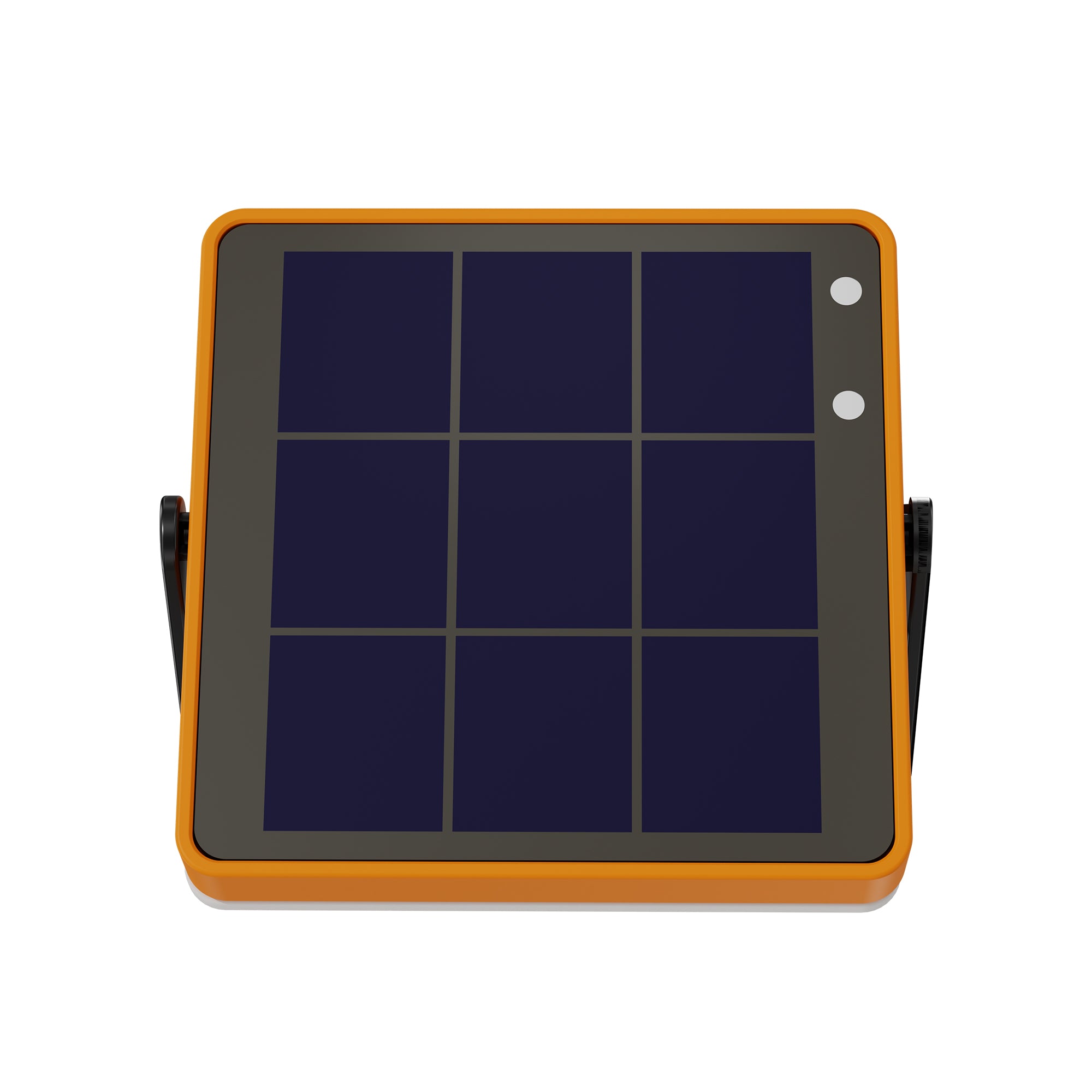 Back view of the LINKSOLAR solar tent light and integrated solar panel